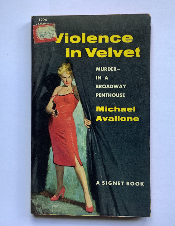 VIOLENCE IN VELVET US Pulp Fiction Crime book 1956 1st edition